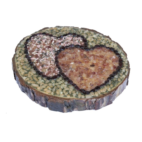 Soulmate Twin Flames Crystal Grid Wood Decor - Picture 4 of 7